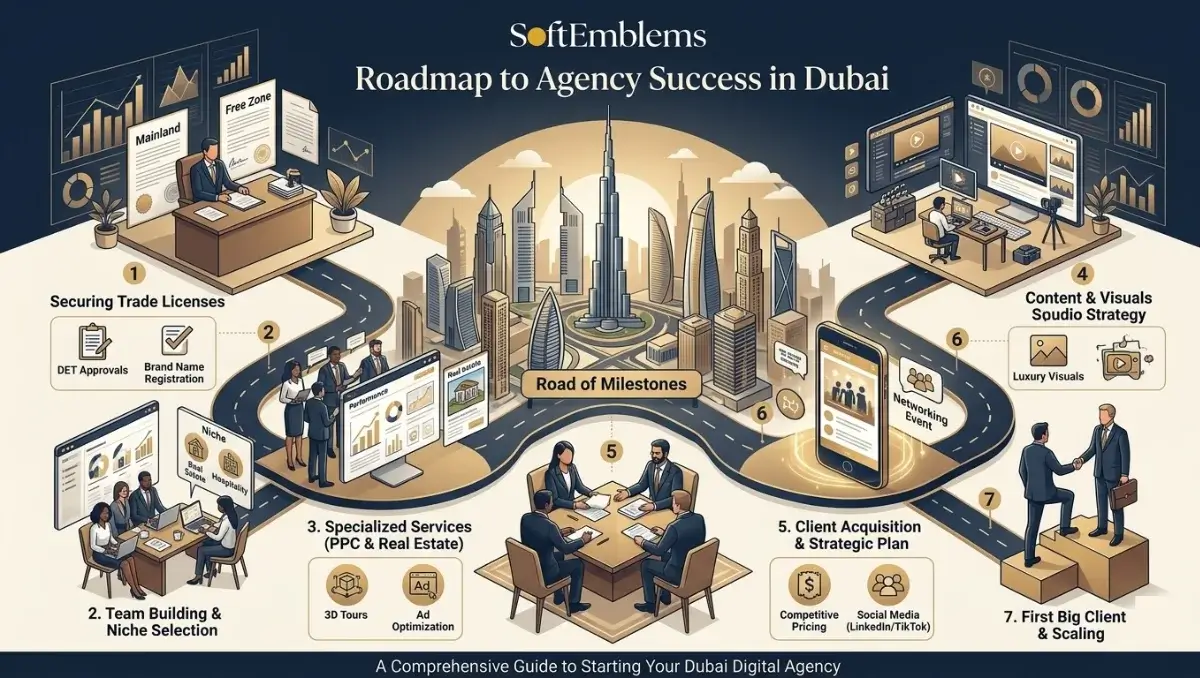 Know the 7 Steps to Start a Digital Marketing Agency In Dubai in 2026